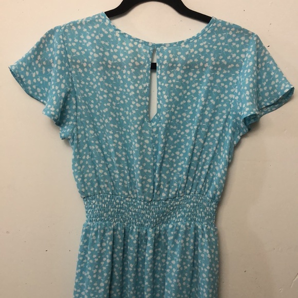 Women’s Blue and White Floral Pattern Summer Maxi Dress Size 4 - Picture 5 of 6